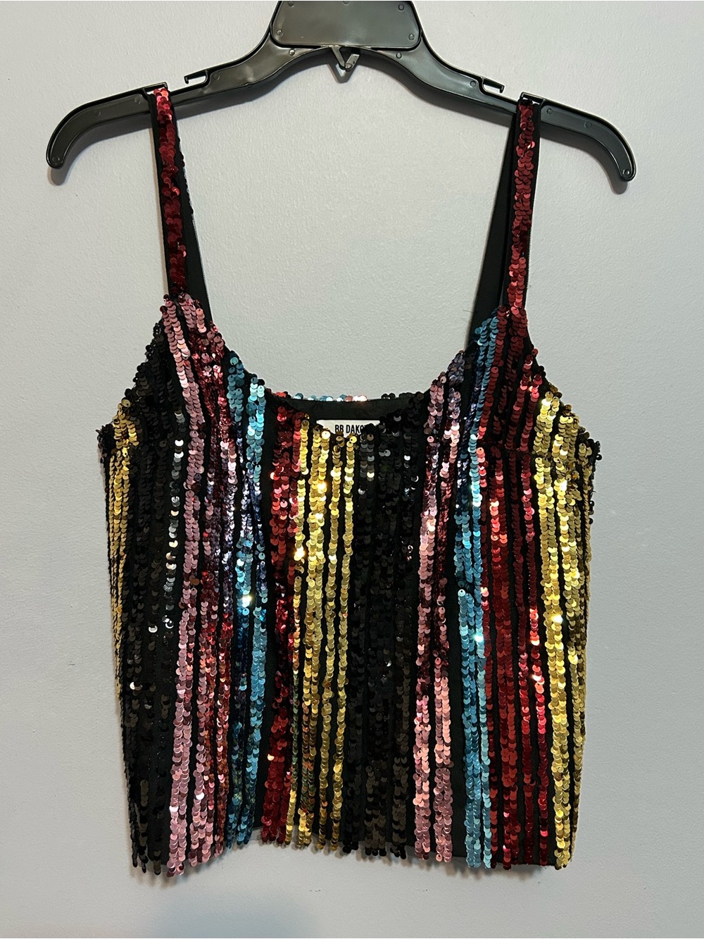 BB Dakota multi color sequin halter